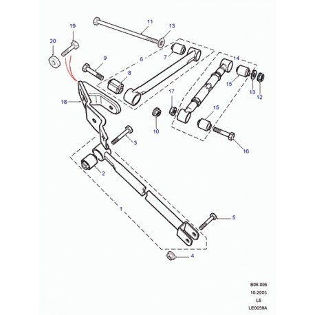 Land rover silentbloc interieur fixation inter Freelander 1 (RGX101440)