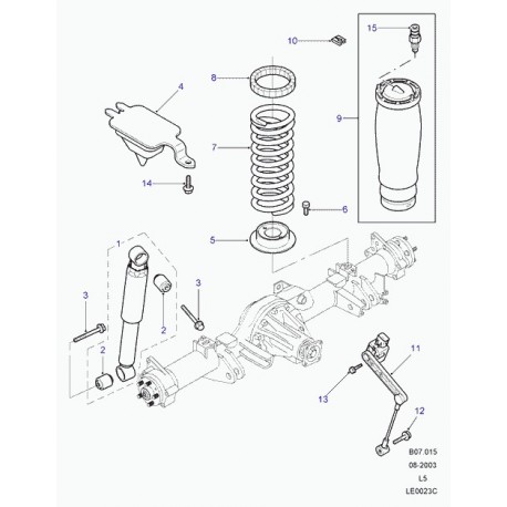 Land rover ressort helicoide Discovery 2 (RKB000330)