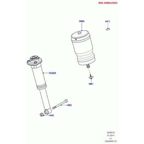 Land rover damper Range L322 (RPD500010)