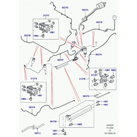 Land rover tuyau d aspiration d'air Discovery 3 (RQB000476)