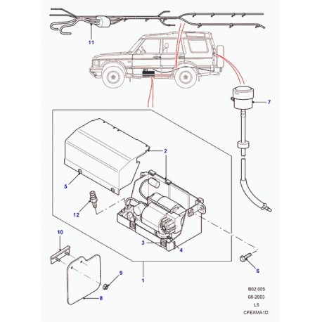Land rover tuyau de combustible Discovery 2 (RQB000540)