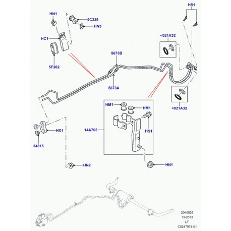Land rover agrafe Range Sport (RQB500011)
