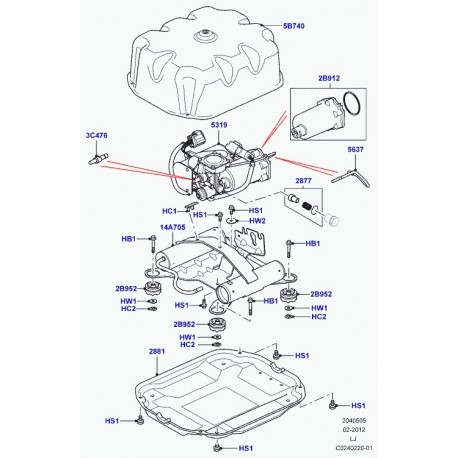 Land rover tuyau d'aspiration d'air Range L322 (RQB500690)