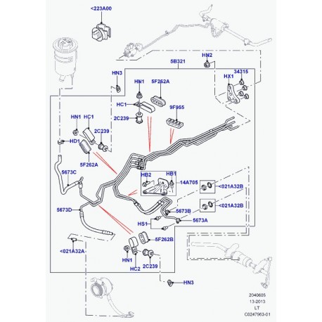 Land rover tube Range Sport (RQB501050)