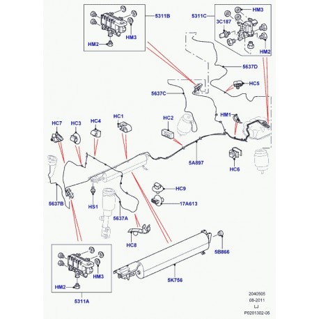 Land rover raccord Range L322 (RQC500020)