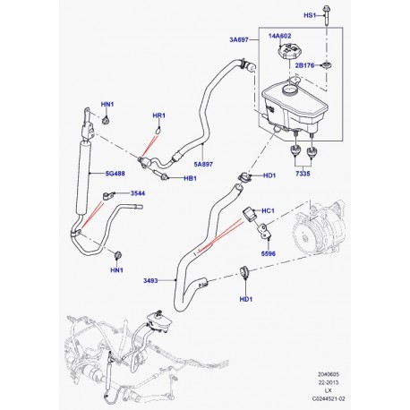 Land rover bouchon resevoir Range L405,  Sport (RQF500010)