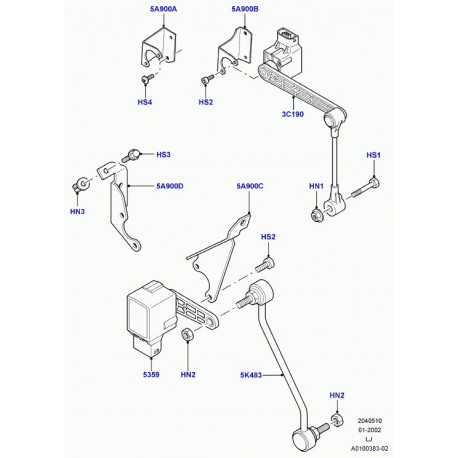 Land rover senseur arriere droit Range L322 (RQH000091)