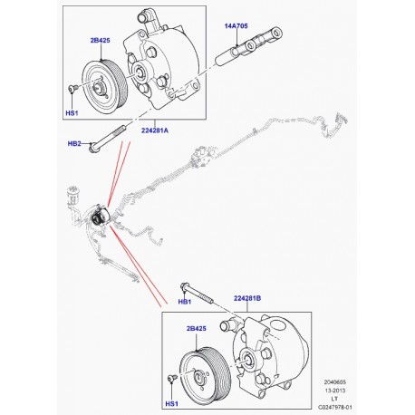 Land rover poulie Range Sport (RQO500021)