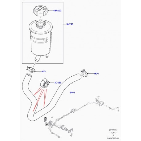 Land rover tuyau flexible Range Sport (RQP000018)
