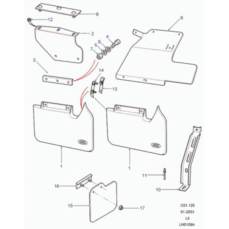 Land rover support Discovery 2 (RQU100090)