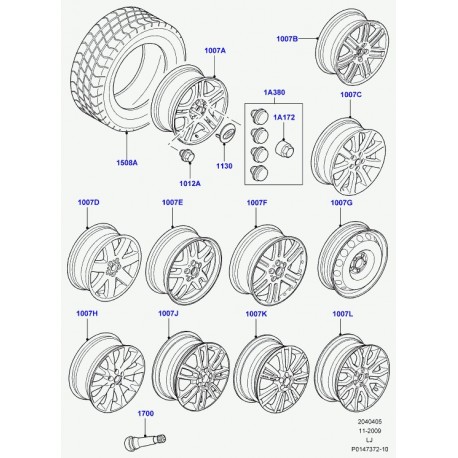 Land rover elge leichtetall Range L322 (RRC503050MCM)