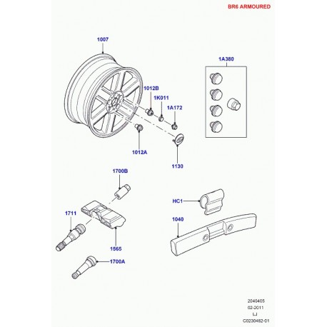 Land rover ecrou de roue Range L322 (RRD000011)