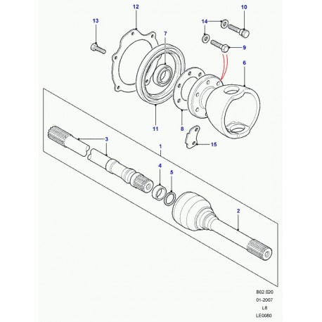 Land rover plaque support bague d'etancheite Defender et Discovery 1 (RRY500180)