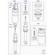 Land rover amortisseur avant suspension air Discovery 3, 4 (RSC500190)