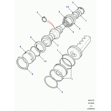 Land rover roulement-mécanisme direction assistée Defender 90, 110, 130 et Discovery 1 (RTC4409)