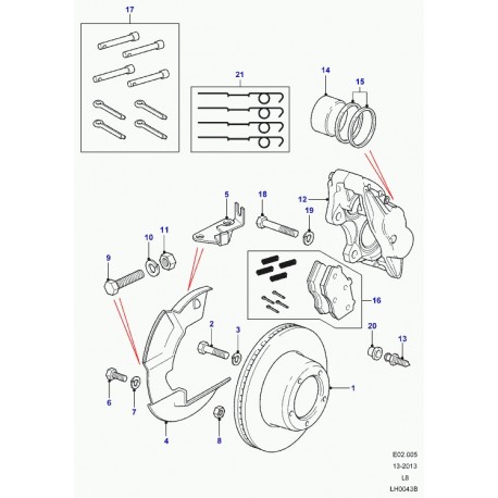 Land rover jeu pieces fixation plaque porte garniture Defender 90, 110, 130 et Discovery 1 (RTC5001)