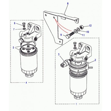 Land rover cartouche filtrante filtre combusible Discovery 1 (RTC5938)