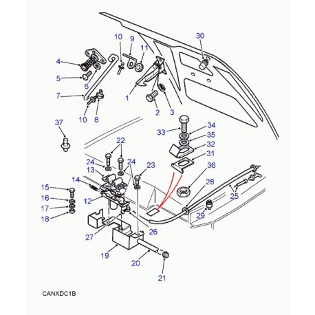 Land rover rivet Discovery 1 (RU608183L)