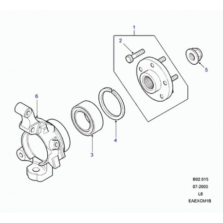 Land rover moyeu avg Freelander 1 (RUB101512)