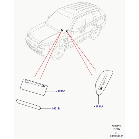 Land rover plaque constructeur Discovery 3, Range Sport (RWD500050)