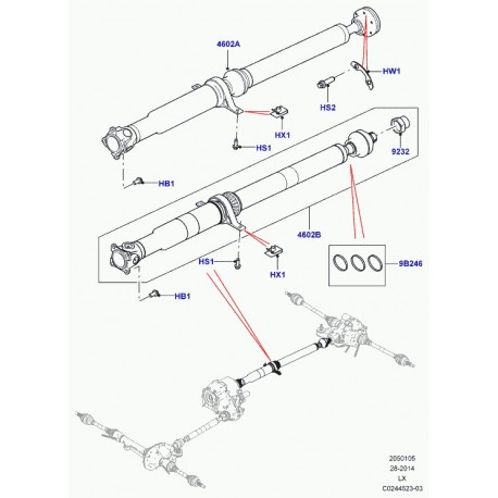 Land rover vis Discovery 3, Range L405, Sport (RYG500270)