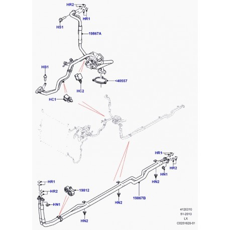 Land rover boulon Evoque et Range L322,  L405,  Sport (RYG500800)