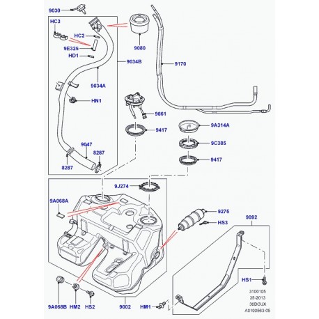 Land rover vis avec rondelle Range L322,  L405,  Sport (RYG501170)