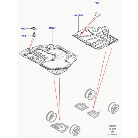 Land rover ecrou six pans avec rondelle plate Defender 90, 110, 130, Discovery 3, Evoque, Range L405, Sport (RYH500290)