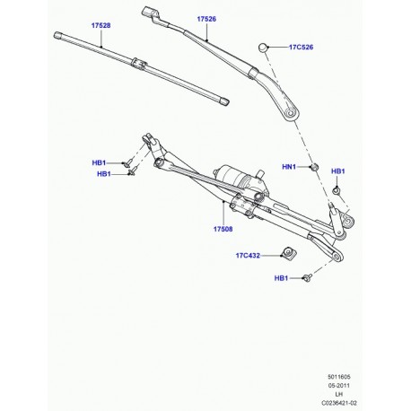 Land rover ecrou six pans avec rondelle plate Evoque et Range Sport (RYH500390)