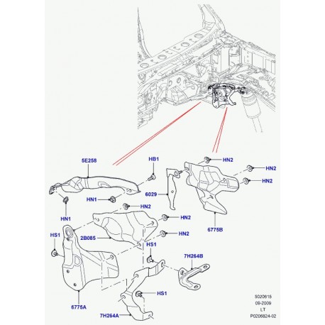 Land rover ecrou a collet Discovery 3, Range L322, Sport (RYH501030)