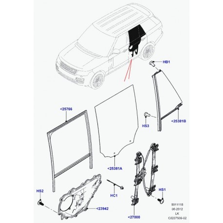 Land rover vis Range L405 (RYP500250)