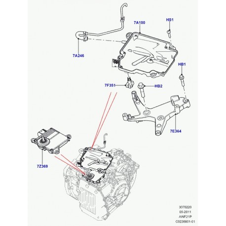 Land rover vis carter-torx Evoque (RYP501050)