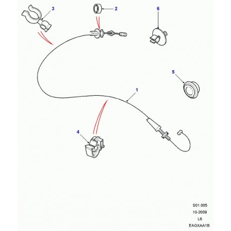 Land rover cable de commande d'accélérateur Freelander 1 (SBB103910)