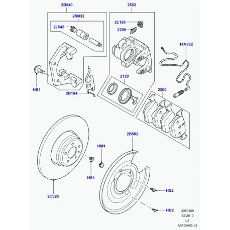 Land rover disque de frein arriere Discovery 2 et Range L322,  P38 (SDB000211)