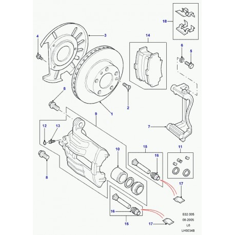 Land rover jeu pieces fixation plaque porte garniture Freelander 1 (SEE100340)