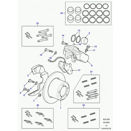 Land rover kit plaquettes de frein Discovery 1 (SFP500160)