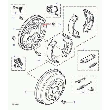 Land rover jeu de machoires arriere Freelander 1 (SFS000061)