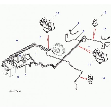 Land rover tuyau de frein Freelander 1 (SGB000040)