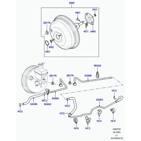 Land rover manchon caoutchouc Range L322 (SGG000010)