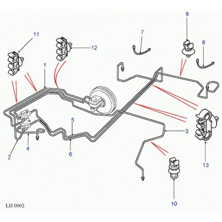 Land rover agrafe tuyau de frein Freelander 1 (SGK100810L)