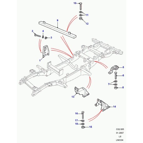 Land rover vis Defender 90, 110, 130 (SH108701L)