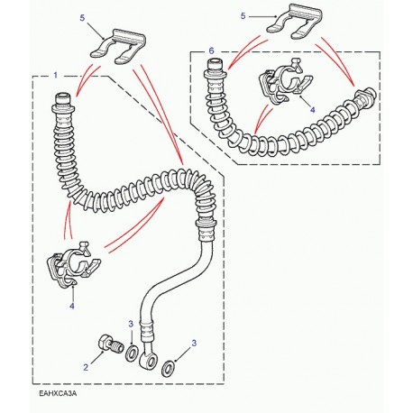 Land rover tuyau flexible de frein avant Freelander 1 (SHB000581)