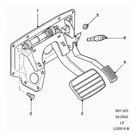 Land rover pedale et support Discovery 2 (SKB103170)