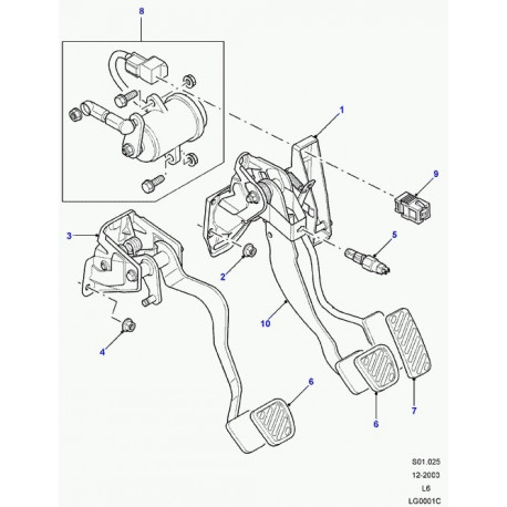 Land rover jeu commande d'accélérateur Freelander 1 (SLD100061)