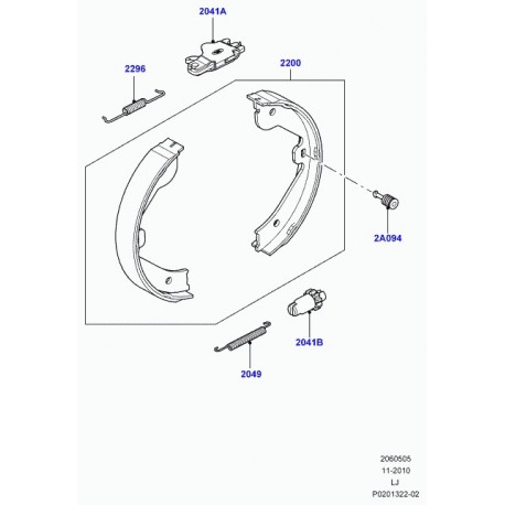 Land rover jeu pieces fixation plaque porte garniture Range L322 (SMK000020)