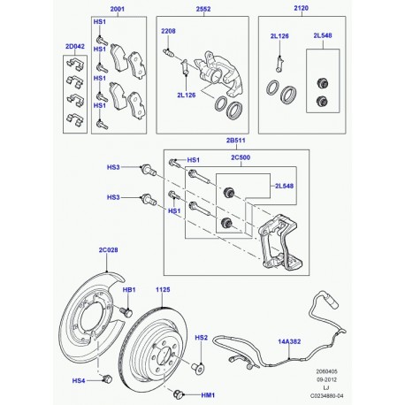 Land rover jeu pieces fixation plaque porte garniture Discovery 3, Range L322, Sport (SMN500040)