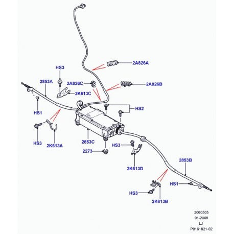 Land rover oeillet caout cabledans chass Range L322 (SPW000010)