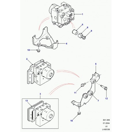 Land rover commande hydraulique abs Freelander 1 (SRD500060)