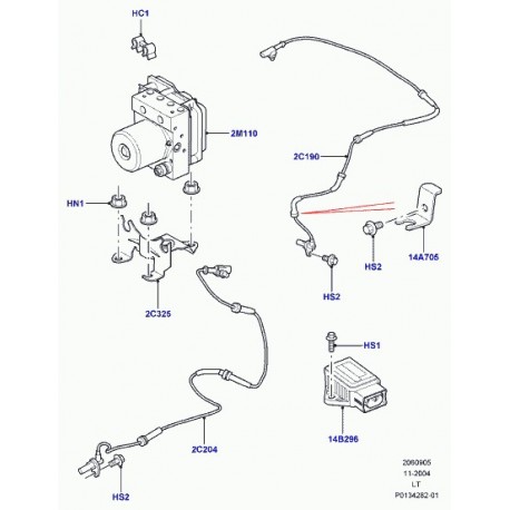 Land rover capteur-lacet Discovery 3, Range L322, Sport (SRO000020)