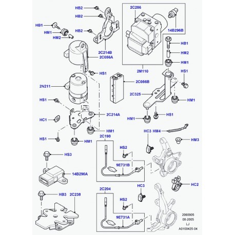 Land rover agrafe Range L322 (SRU000040)